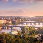 Prague sunset from Letna