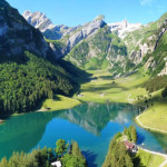 Appenzell, Schweiz: Alpines Panorama des Seealpsee
