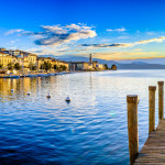 old town and port of Salo in italy - Lago di Garda