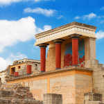 ancient ruines of famouse Knossos palace at Crete, Greece